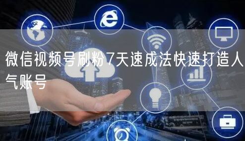 微信视频号刷粉7天速成法快速打造人气账号